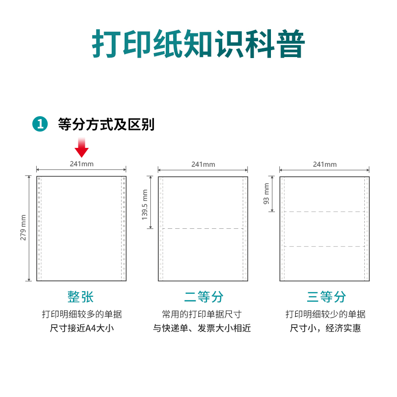 尊龙凯时木尚M241-2电脑打印纸(白色不撕边)(800页/盒)